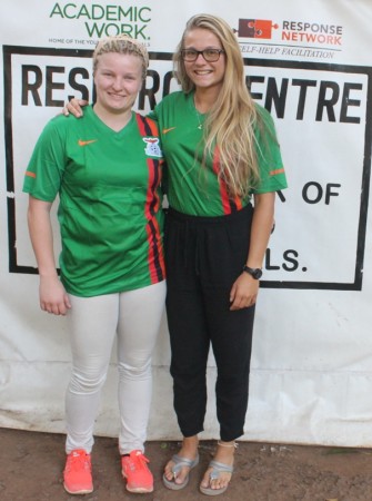 Norwegian students to use sports to develope rural Zambia Krsitina and Benedikte